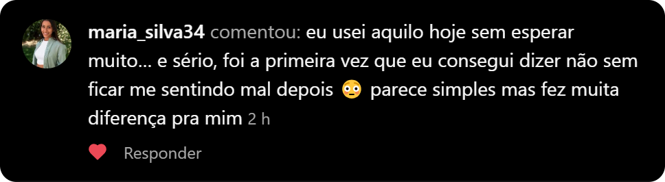 Depoimento de aluna 1